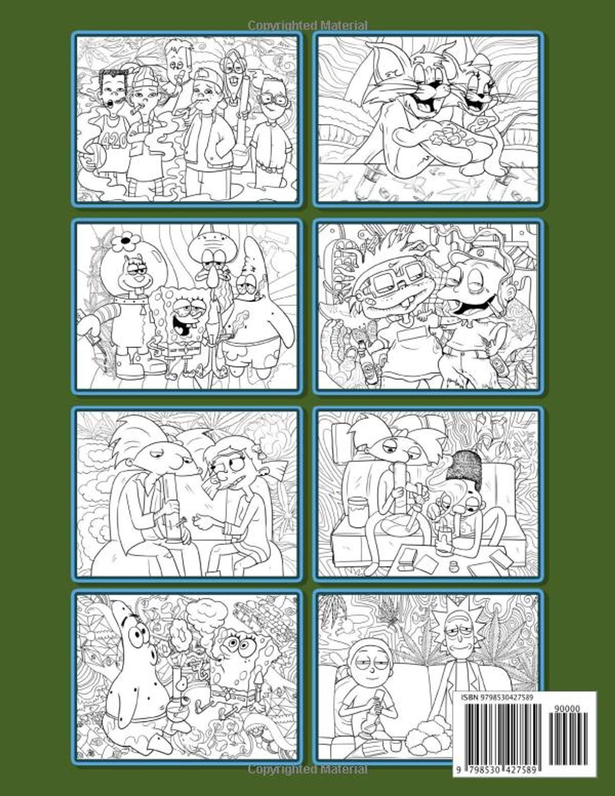 45 90'S Cartoons Stoner Coloring Book 17