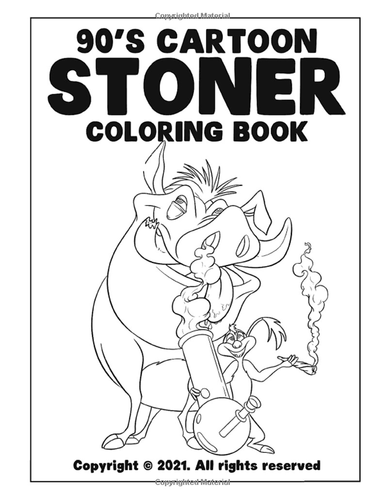 45 90'S Cartoons Stoner Coloring Book 2