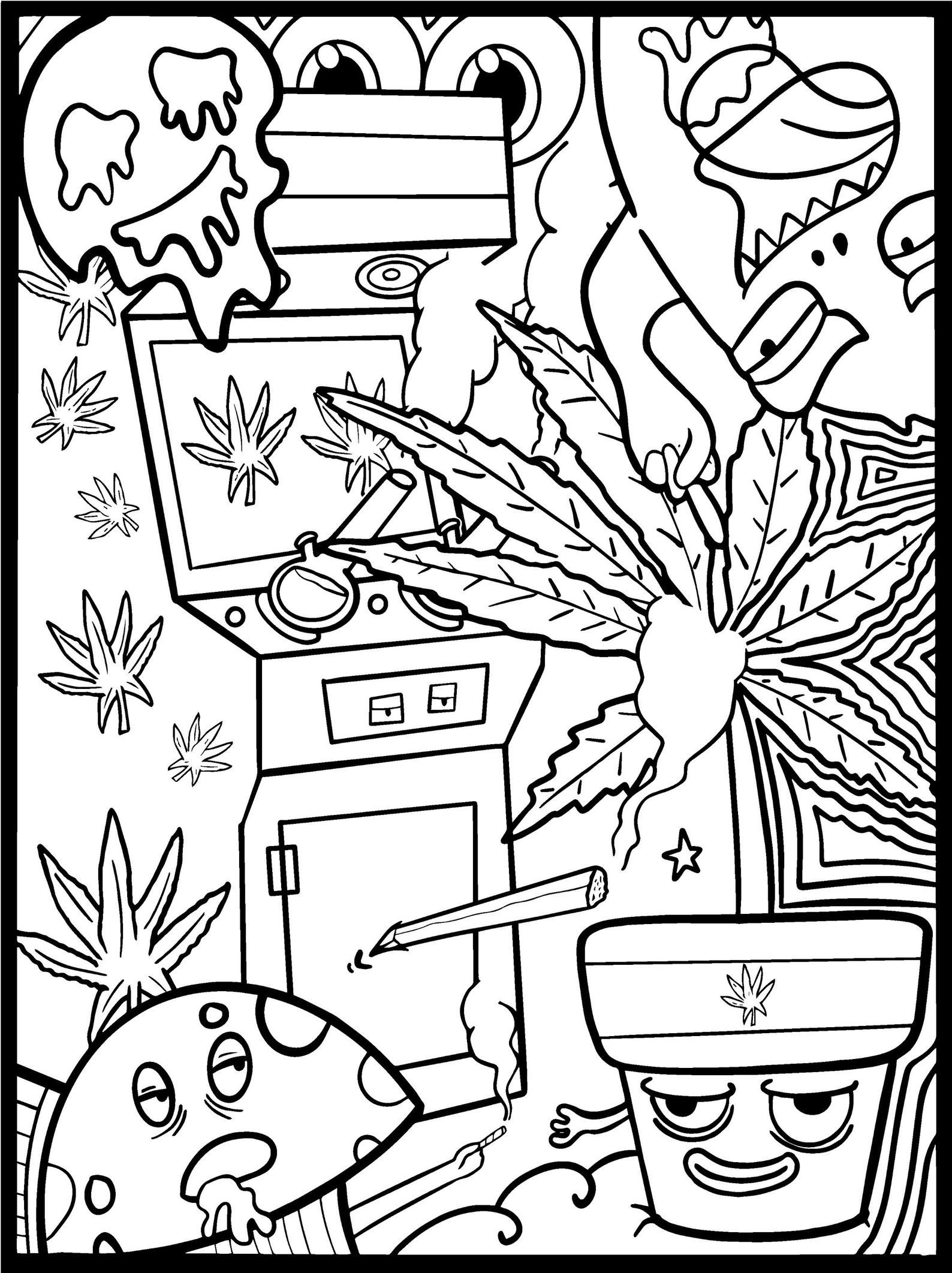 45 90'S Cartoons Stoner Coloring Book 52