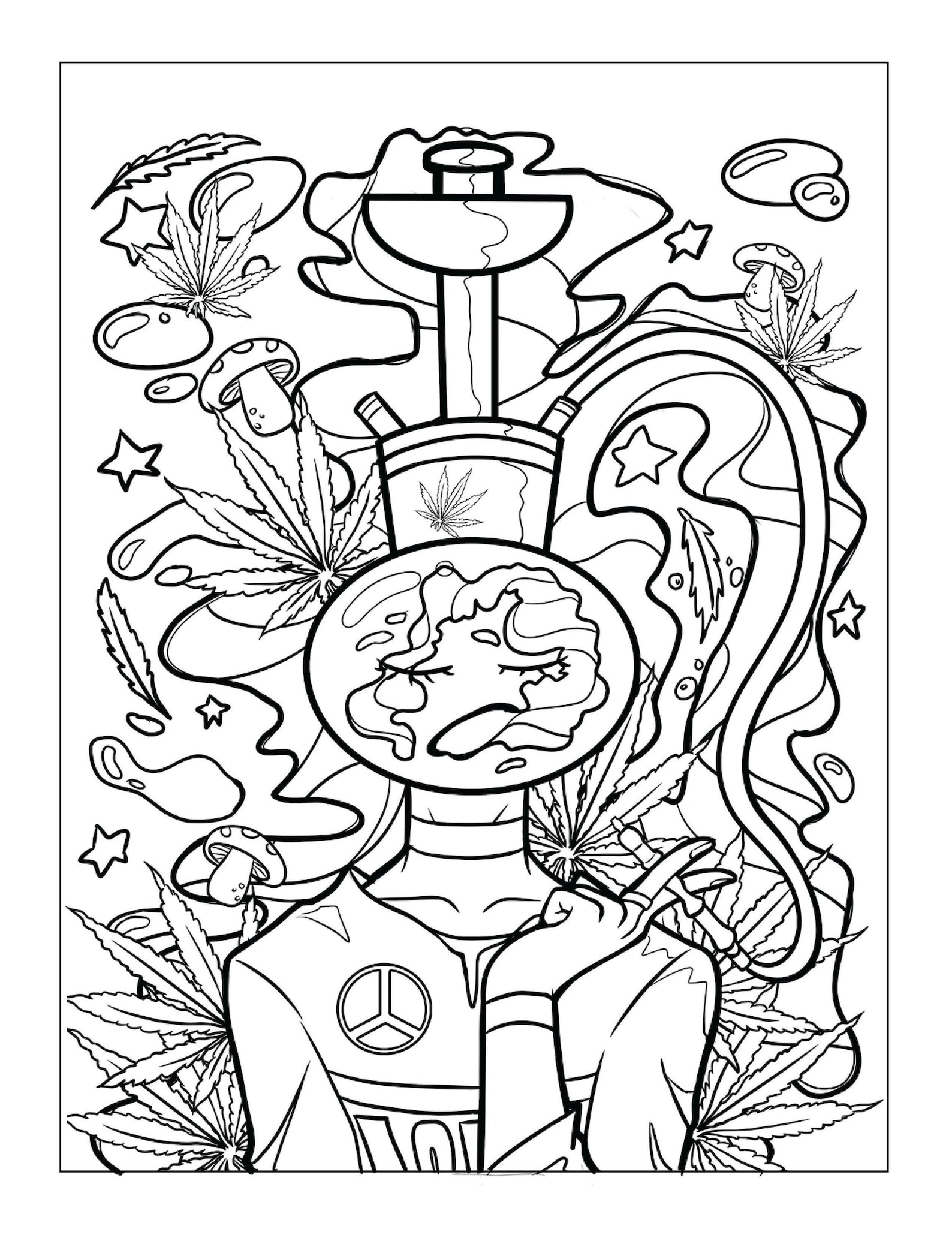 45 90'S Cartoons Stoner Coloring Book 68