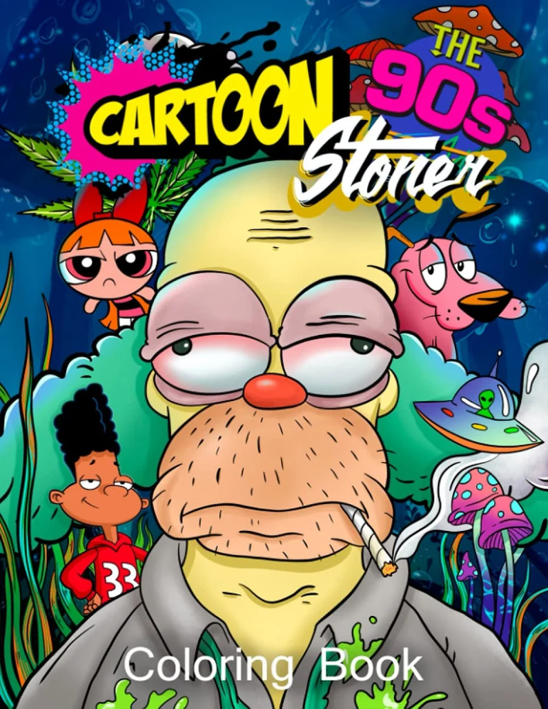 45 90'S Cartoons Stoner Coloring Book 9