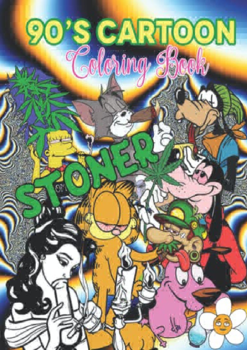 45 90'S Cartoons Stoner Coloring Book 90