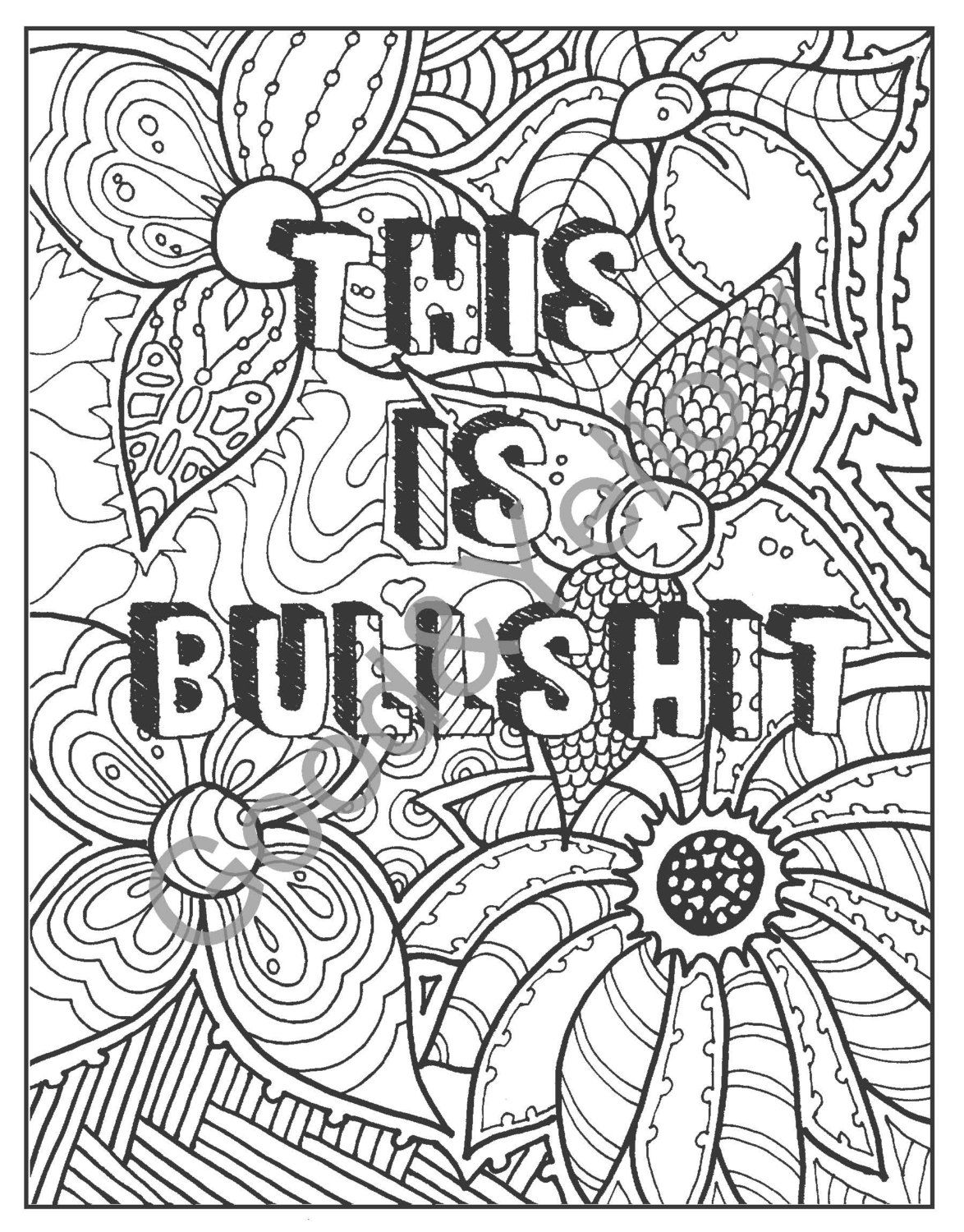 Swear Word Adult Coloring Book Pages 14