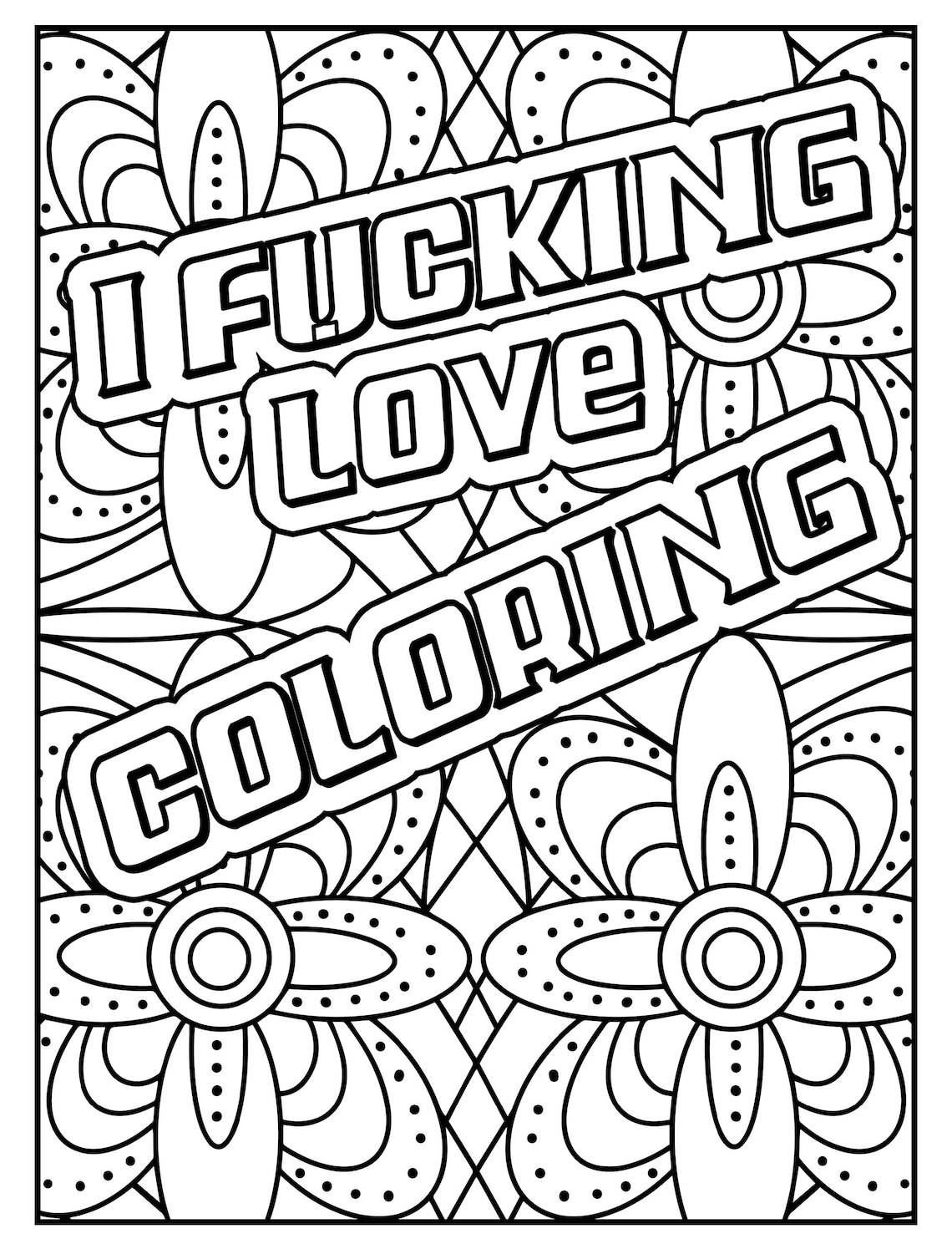 Swear Word Adult Coloring Book Pages 16