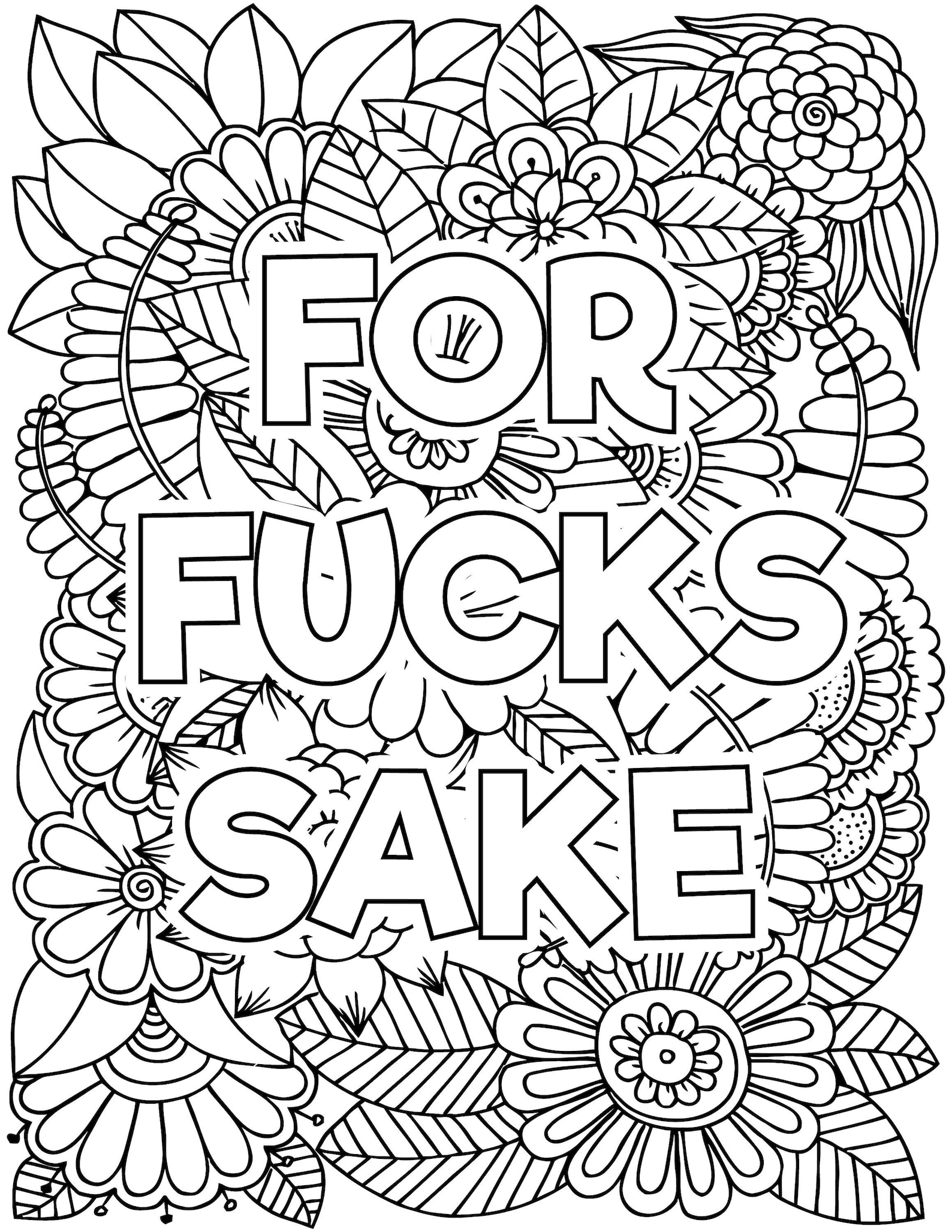 Swear Word Adult Coloring Book Pages 17