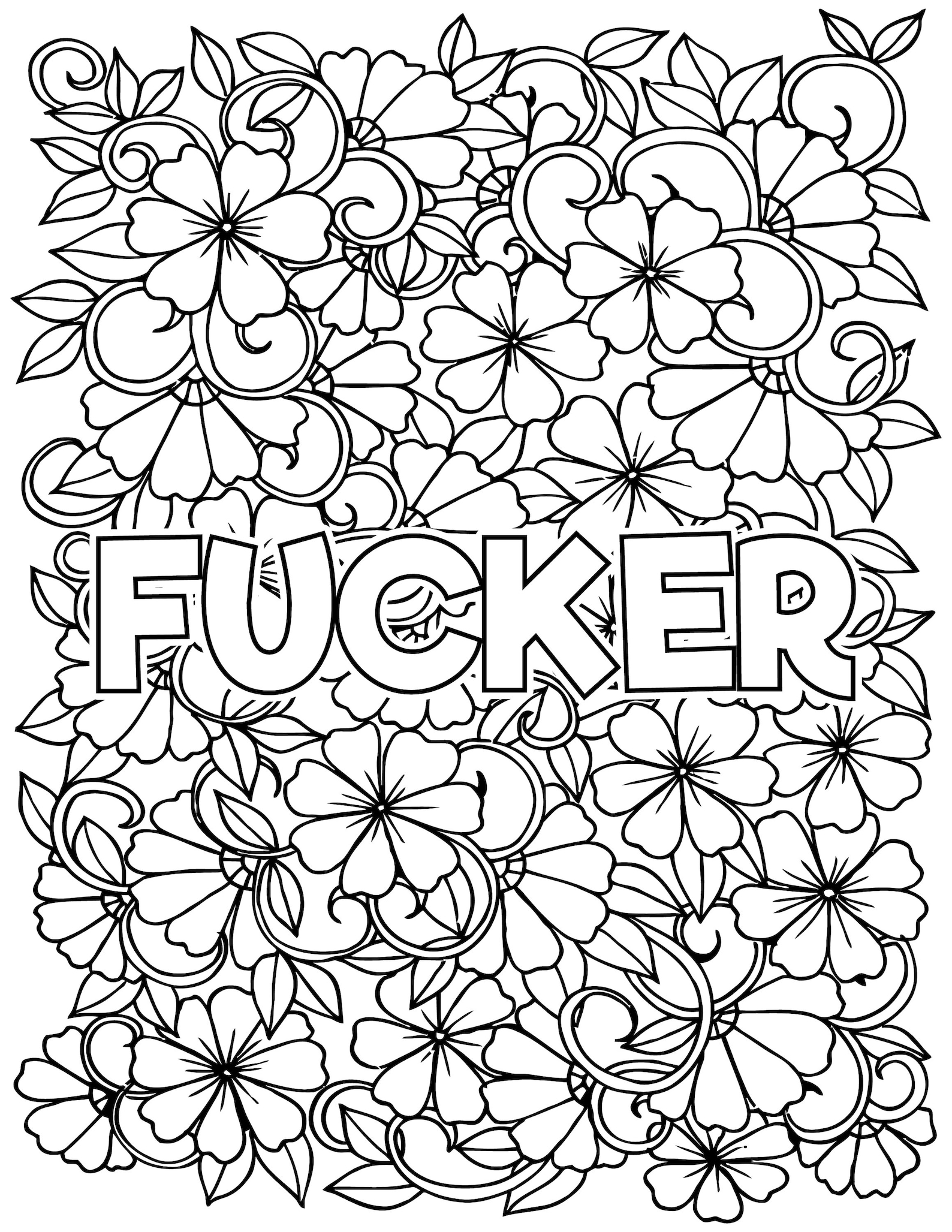 Swear Word Adult Coloring Book Pages 2