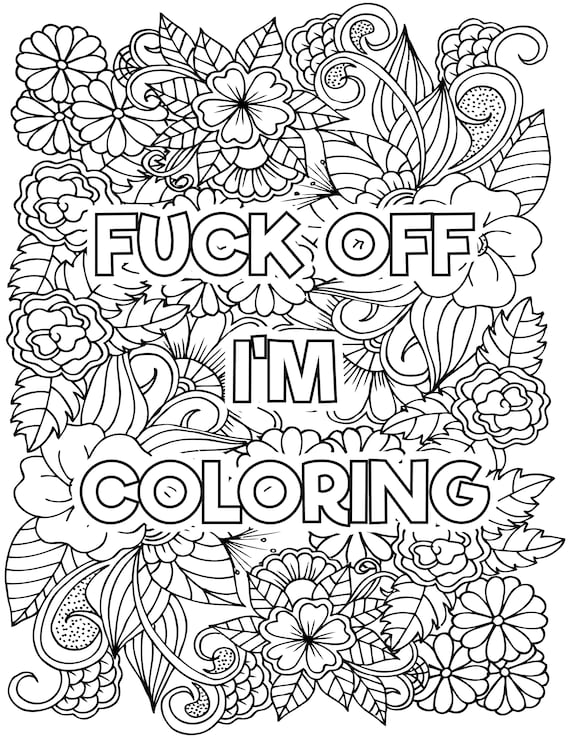 Swear Word Adult Coloring Book Pages 24