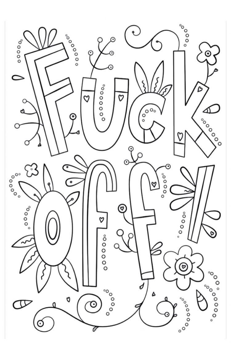 Swear Word Adult Coloring Book Pages 32