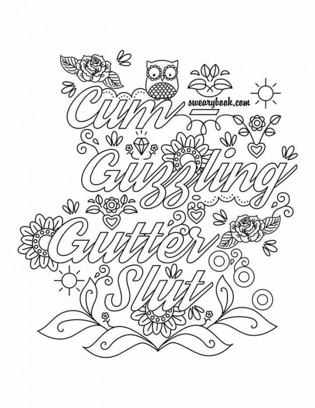 Swear Word Adult Coloring Book Pages 35