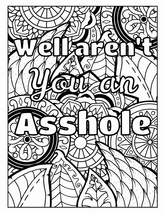 Swear Word Adult Coloring Book Pages 38