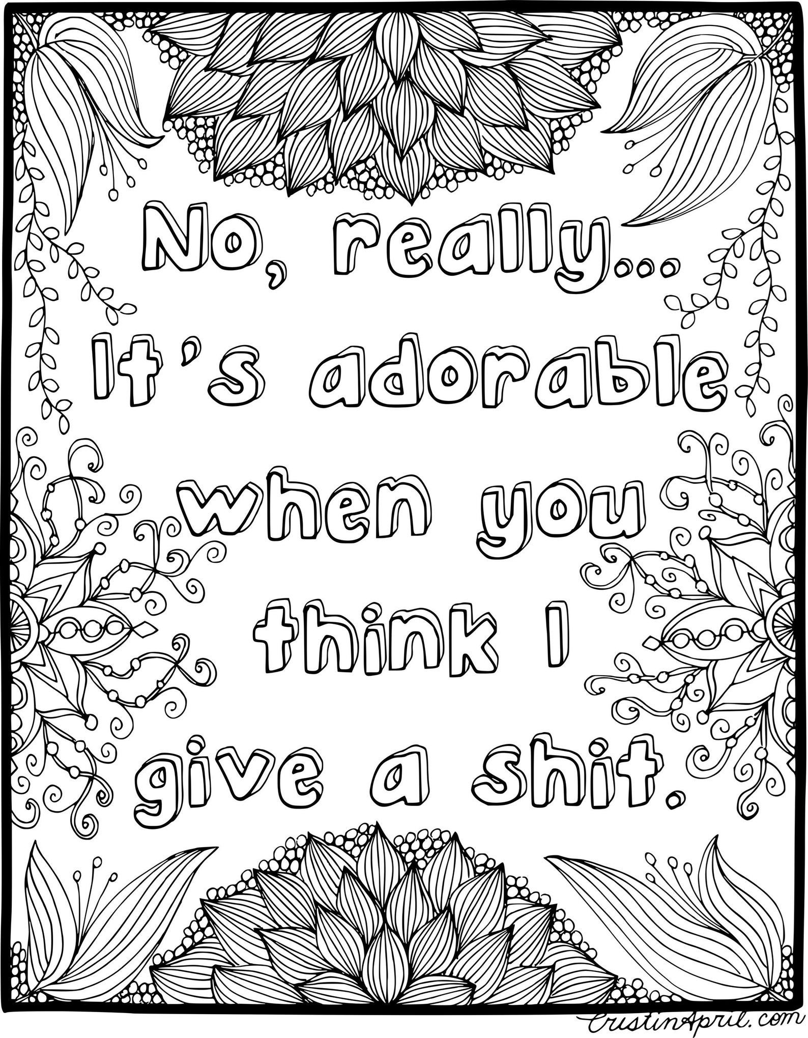 Swear Word Adult Coloring Book Pages 41