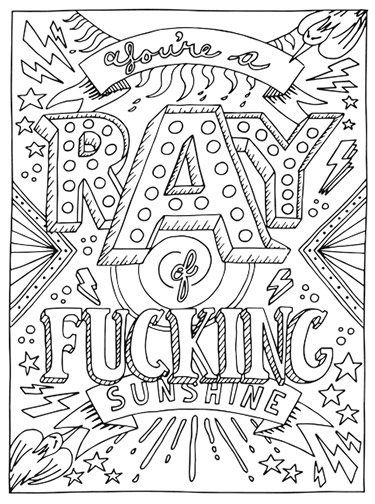 Swear Word Adult Coloring Book Pages 46