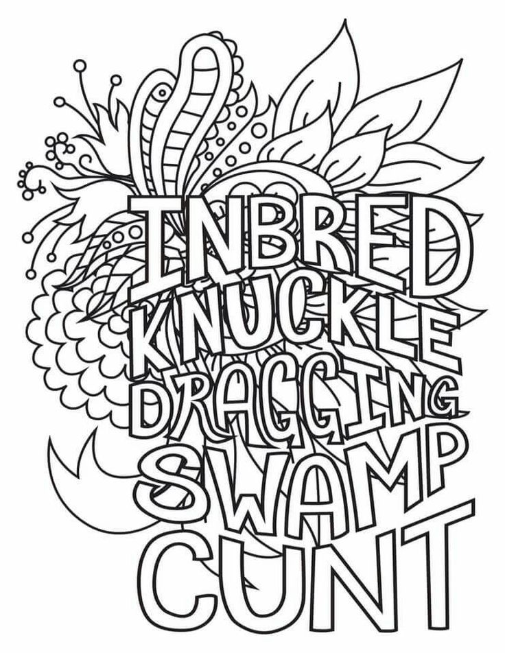 Swear Word Adult Coloring Book Pages 51