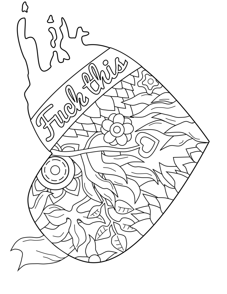 Swear Word Adult Coloring Book Pages 53