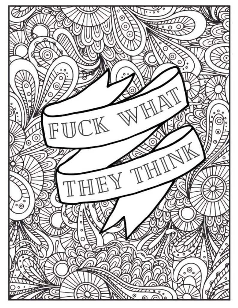 Swear Word Adult Coloring Book Pages 61