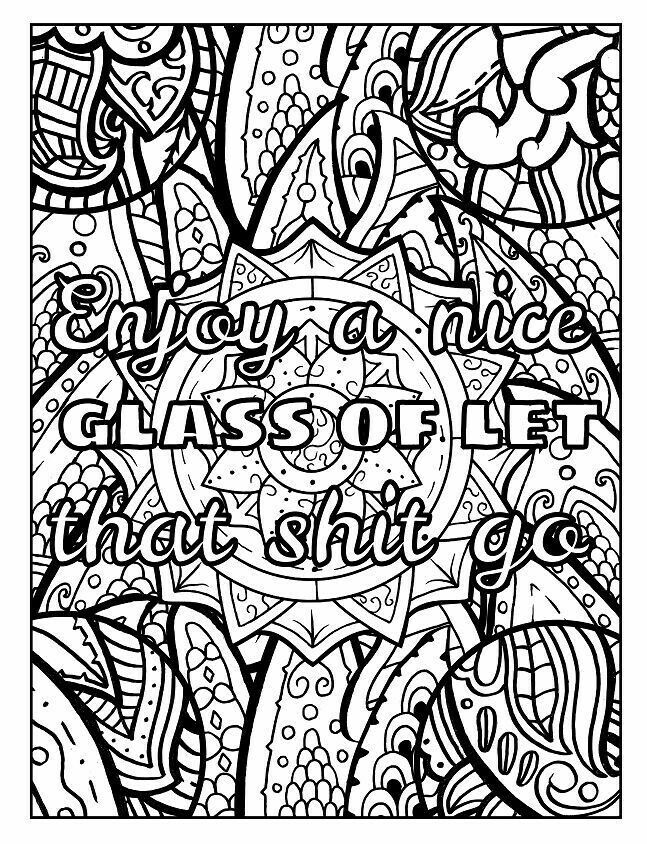 Swear Word Adult Coloring Book Pages 7