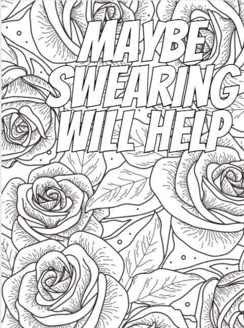 Swear Word Adult Coloring Book Pages 72