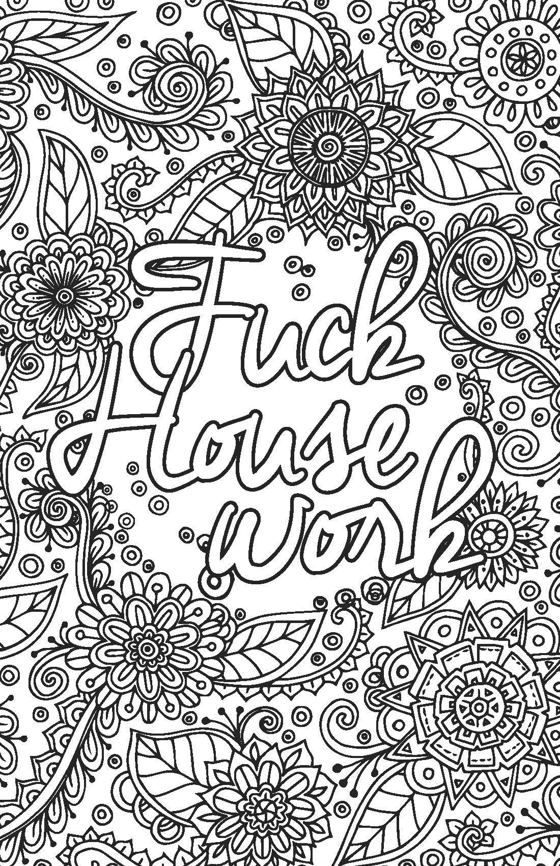 Swear Word Adult Coloring Book Pages 77