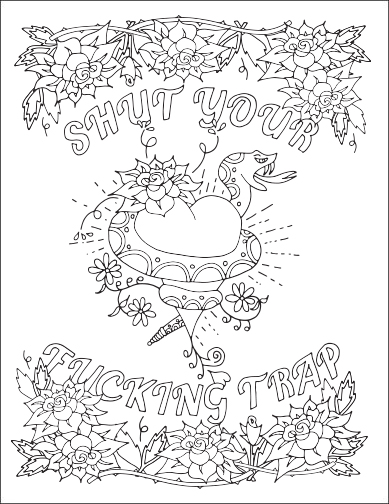 Swear Word Adult Coloring Book Pages 8