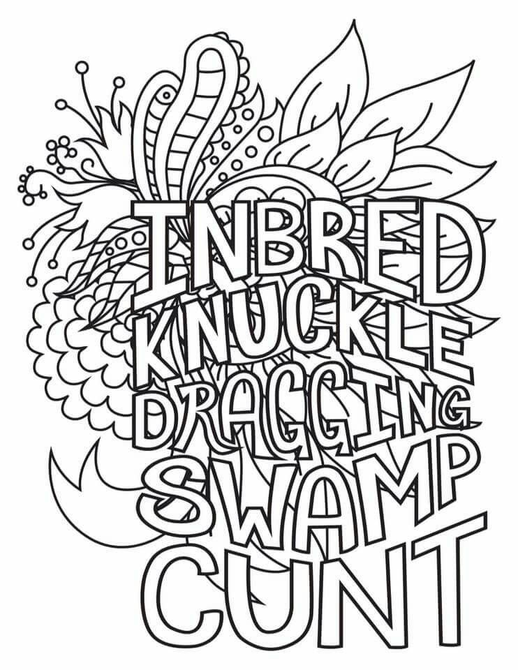 Swear Word Adult Coloring Book Pages 89