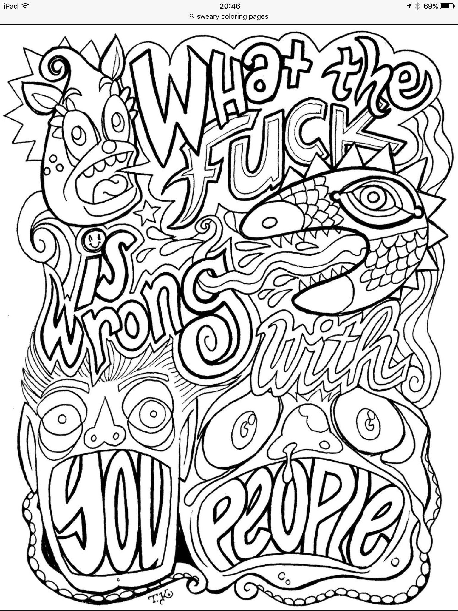 Swear Word Adult Coloring Book Pages 90