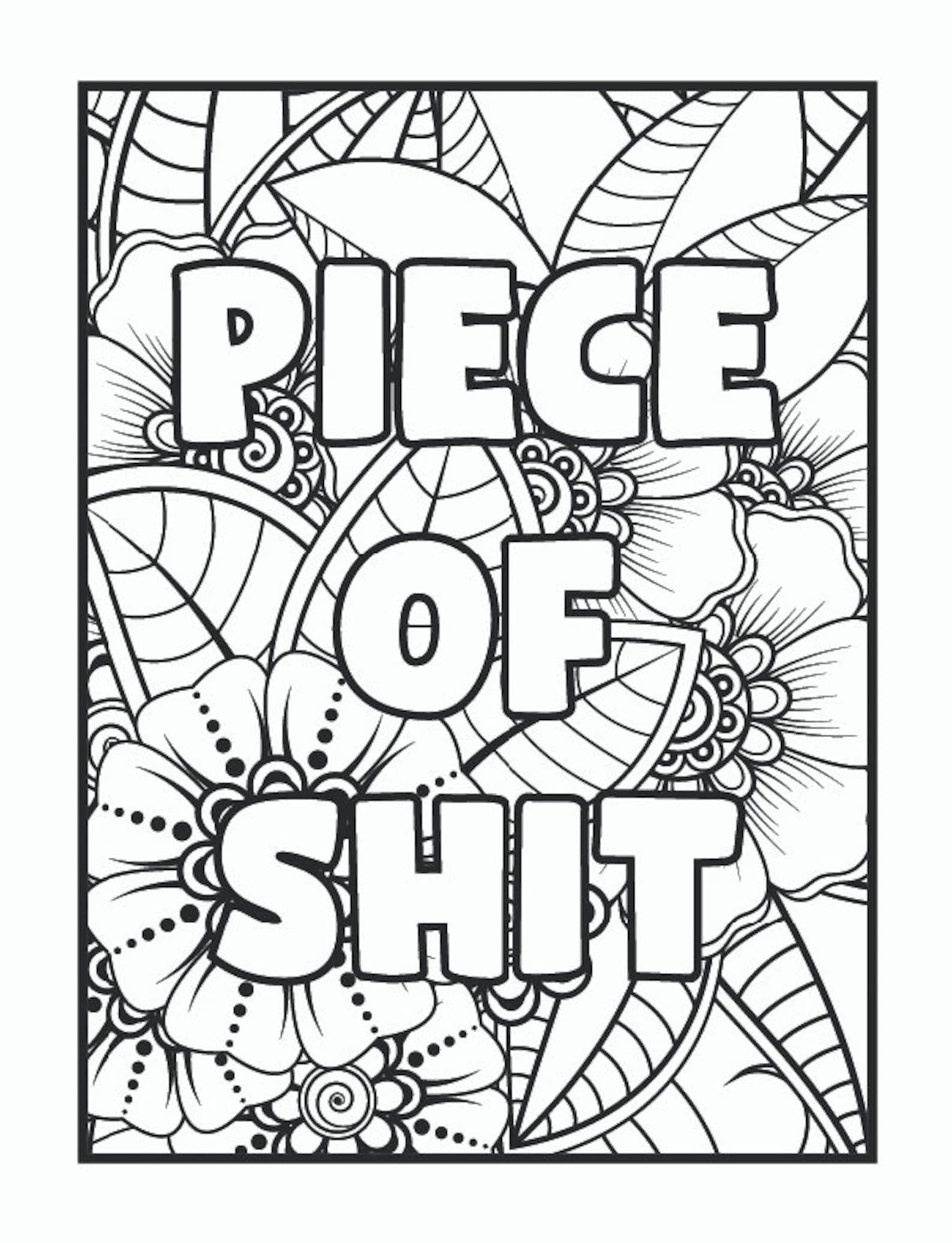 Swear Word Adult Coloring Book Pages 91