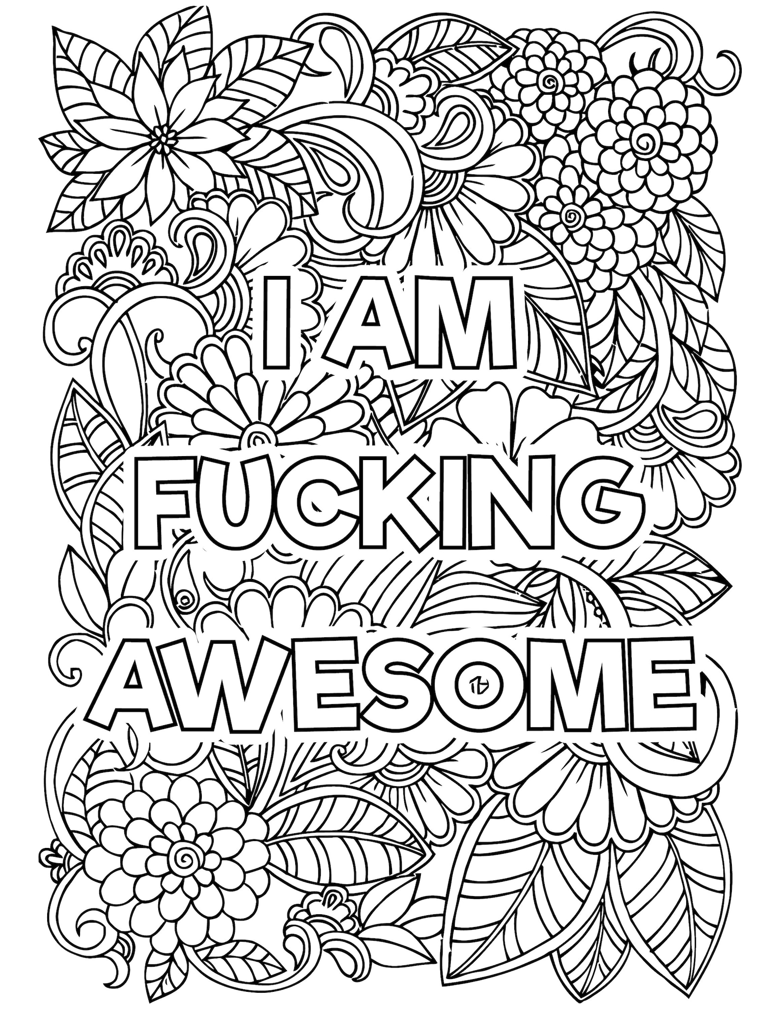 Swear Word Adult Coloring Book Pages 93