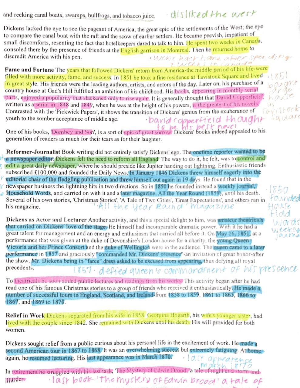 10 Book Annotation Color Key 8