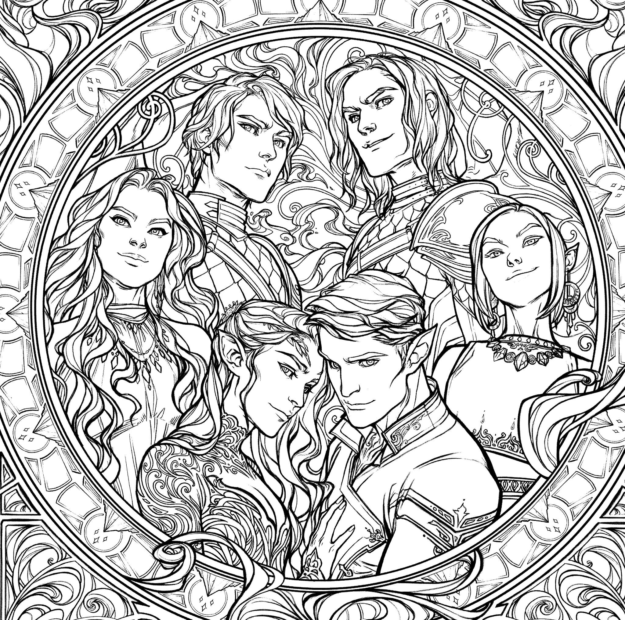 25 Court Of Thorns And Roses Coloring Book 1