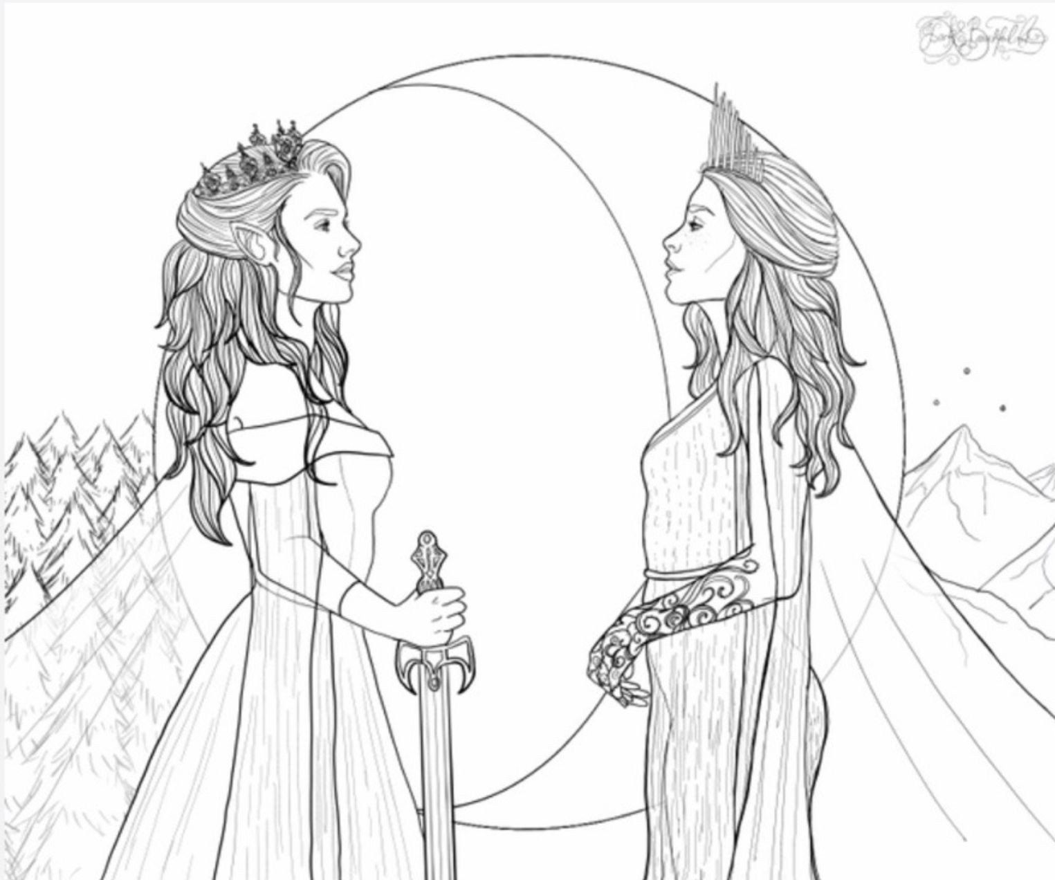 25 Court Of Thorns And Roses Coloring Book 6