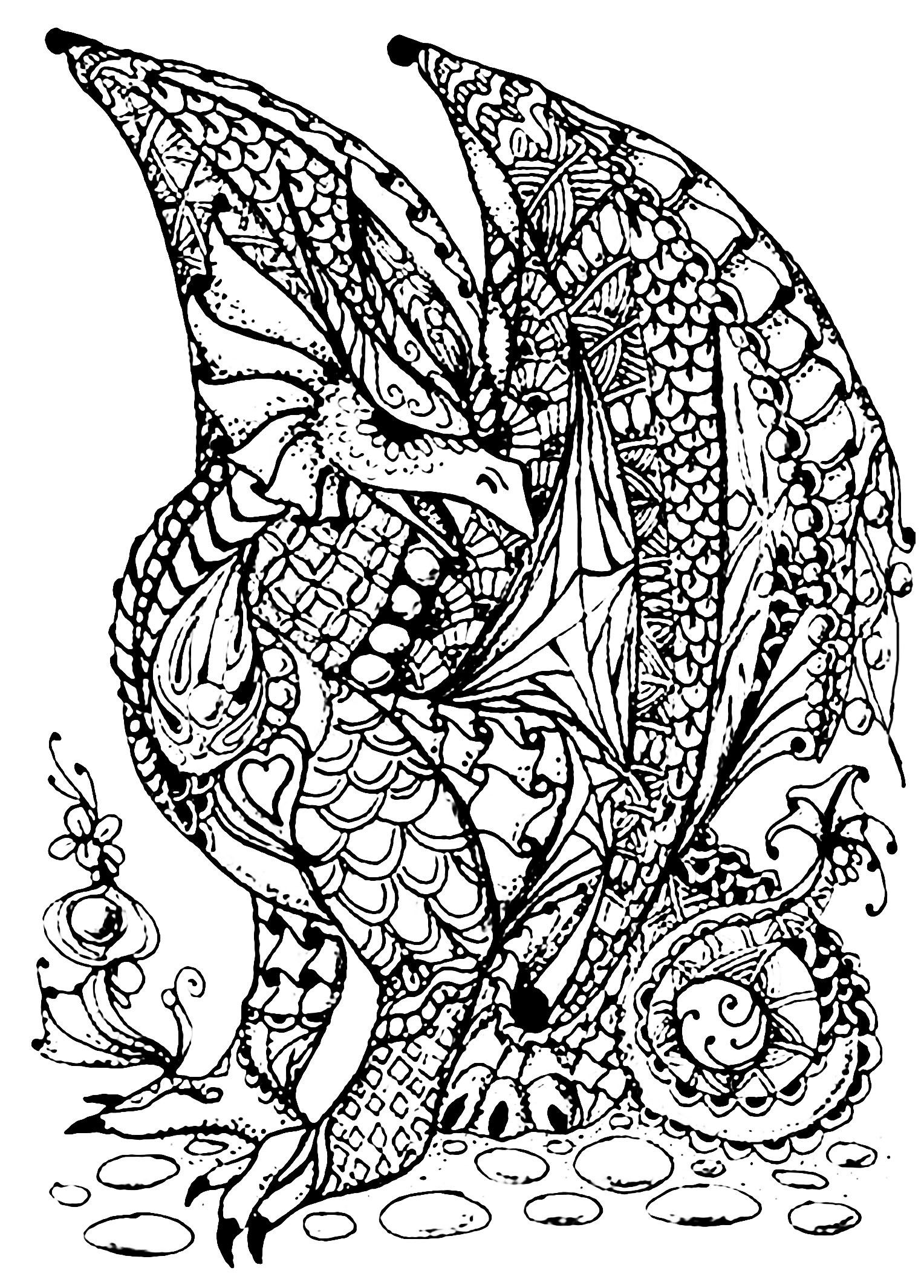 45 Bad Dragon Coloring Book 30