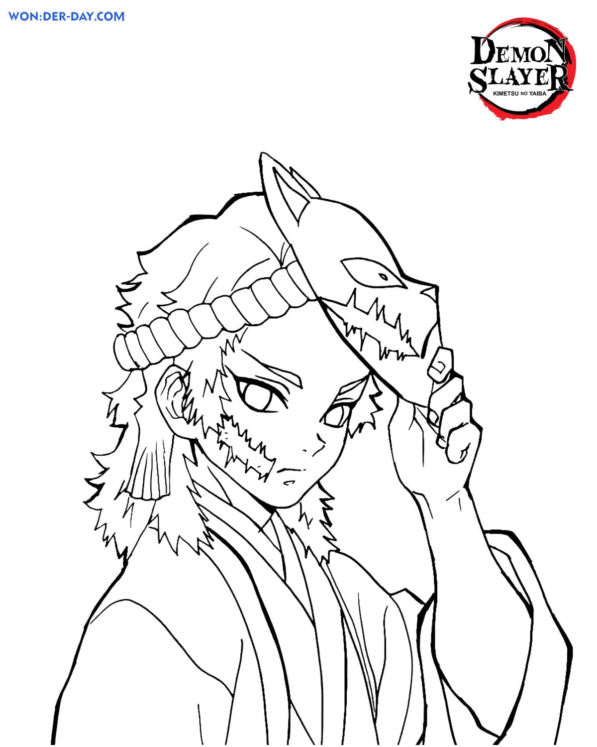 45 Demon Slayer Coloring Book Pages 16