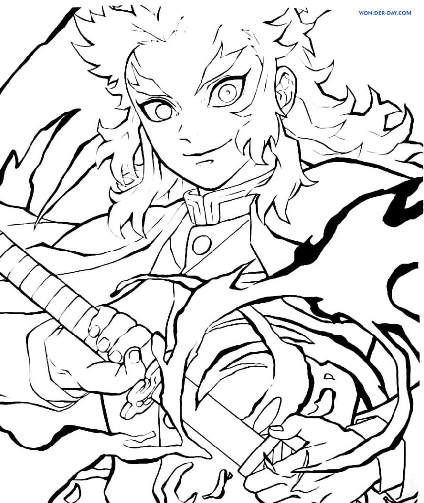 45 Demon Slayer Coloring Book Pages 4