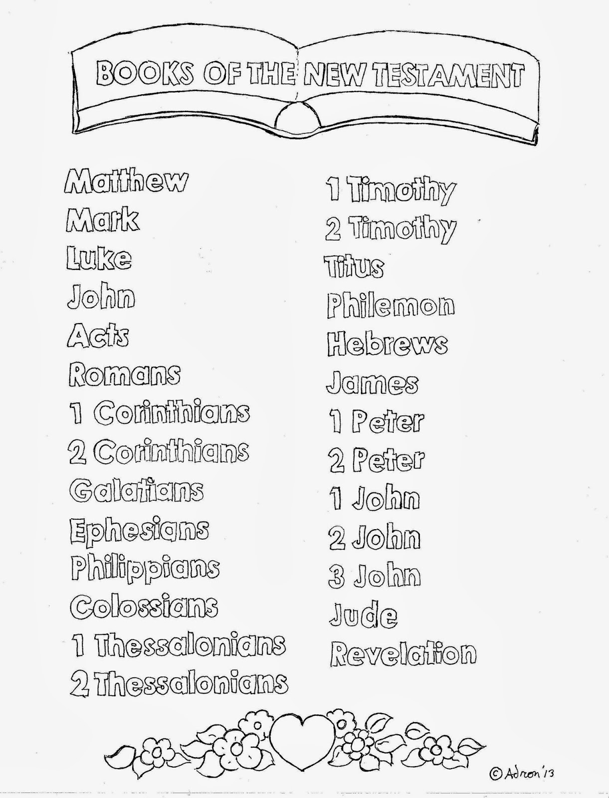 50 Books Of The Bible Coloring Pages 17