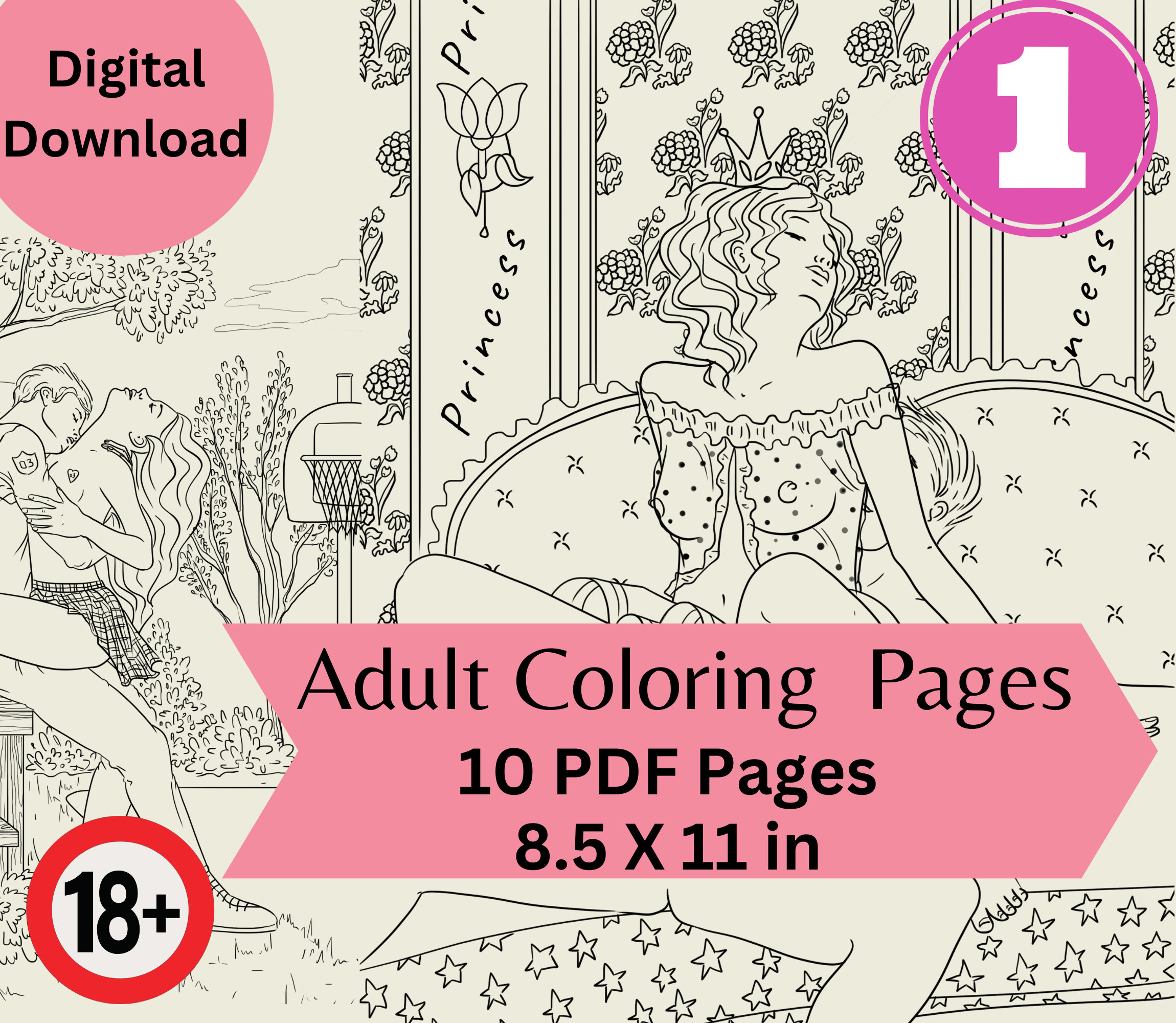 50 Erotic Coloring Book 18