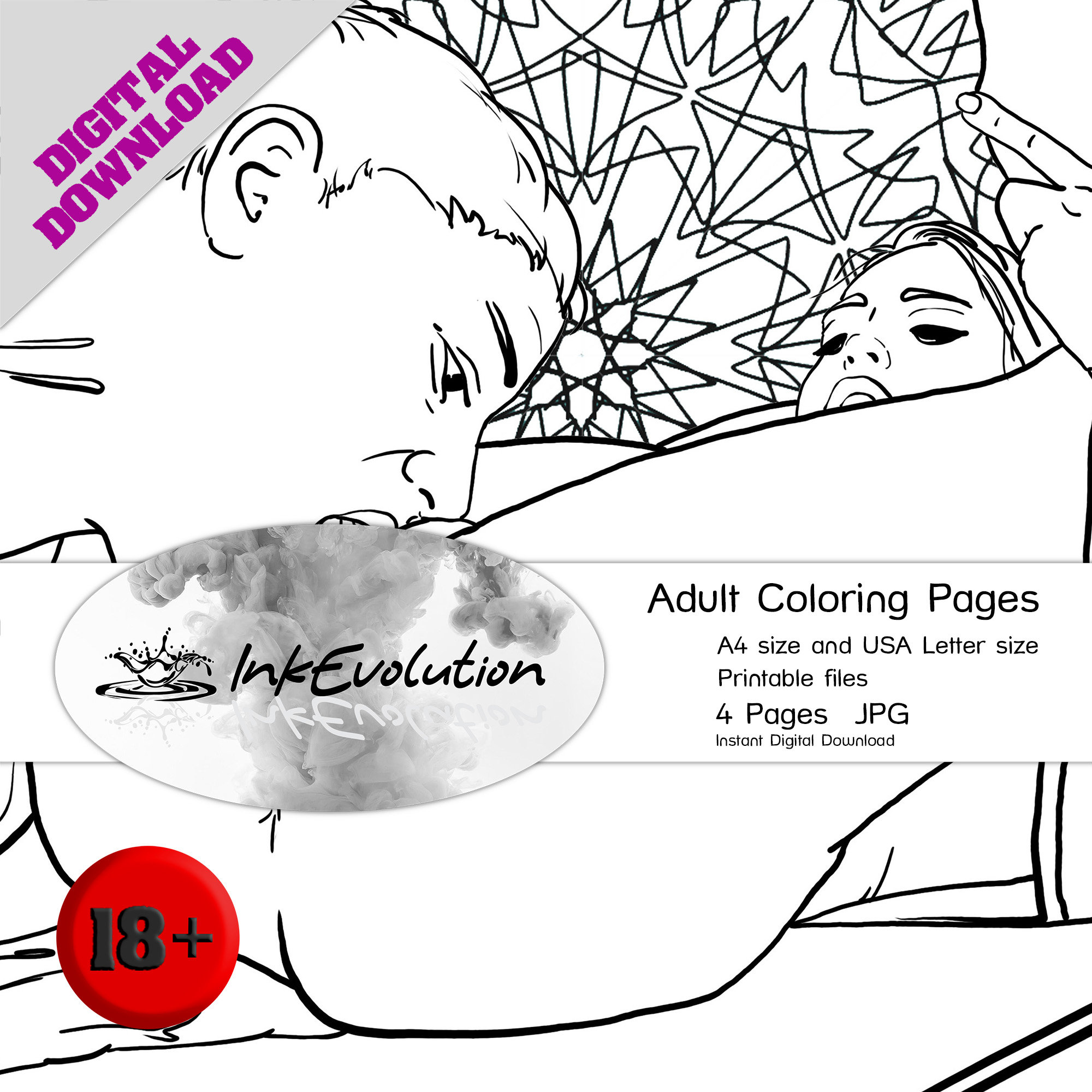 50 Erotic Coloring Book 21