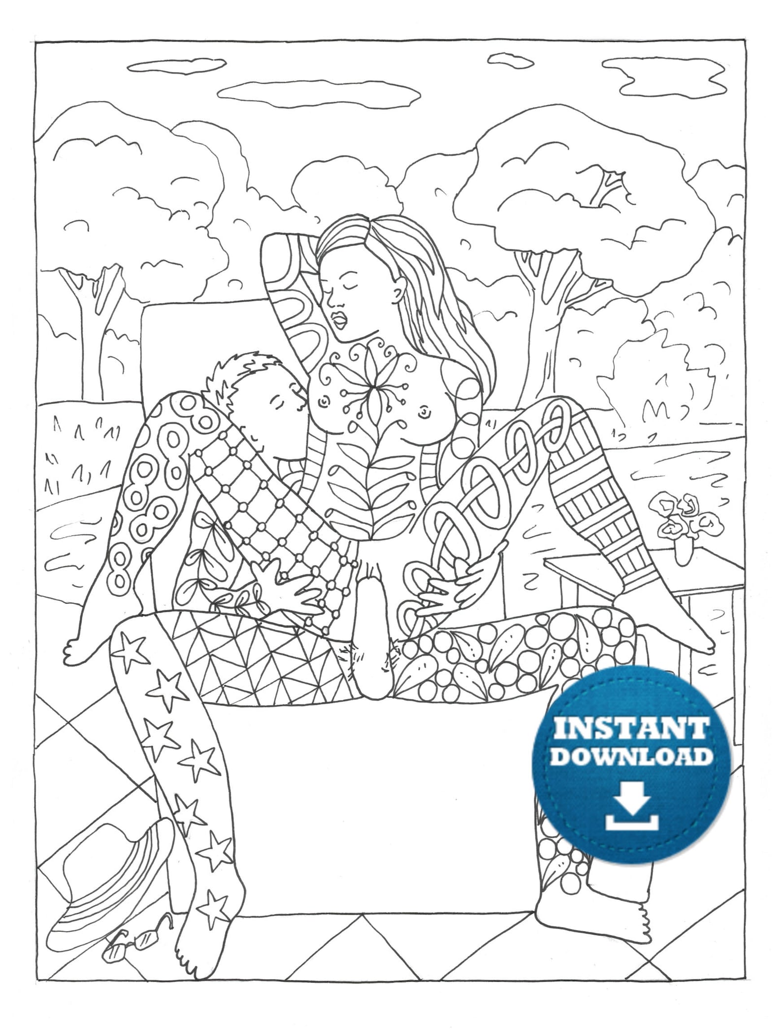 50 Erotic Coloring Book 8