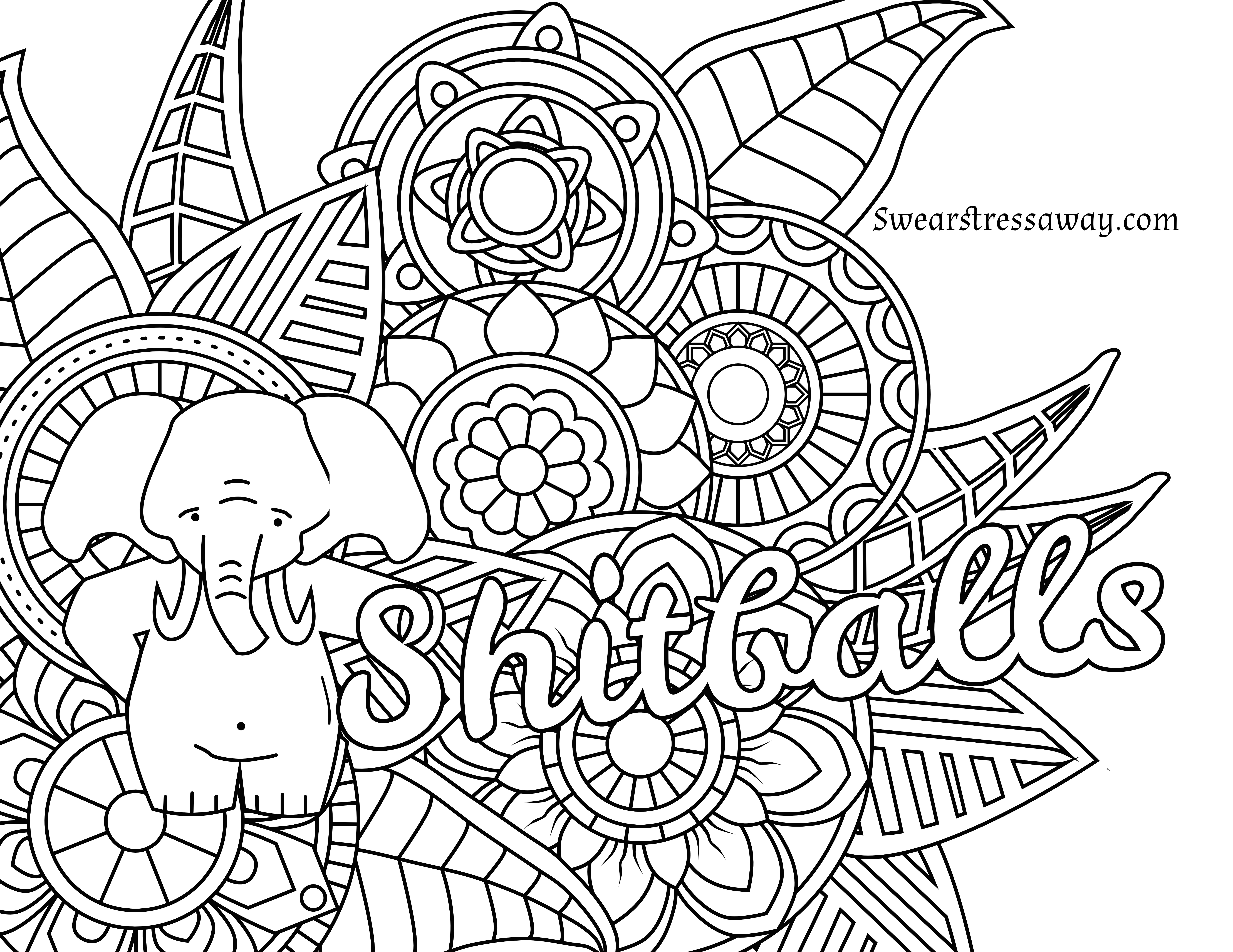 55 Curse Word Coloring Book 10