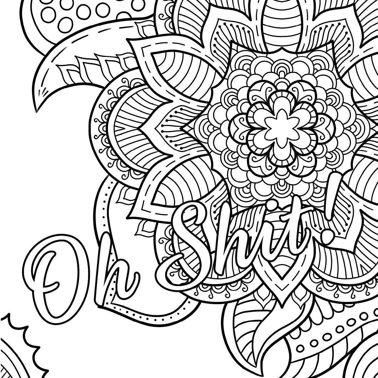 55 Curse Word Coloring Book 48