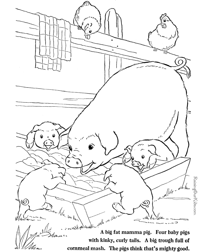 55 Farm Animal Coloring Book Pages 18