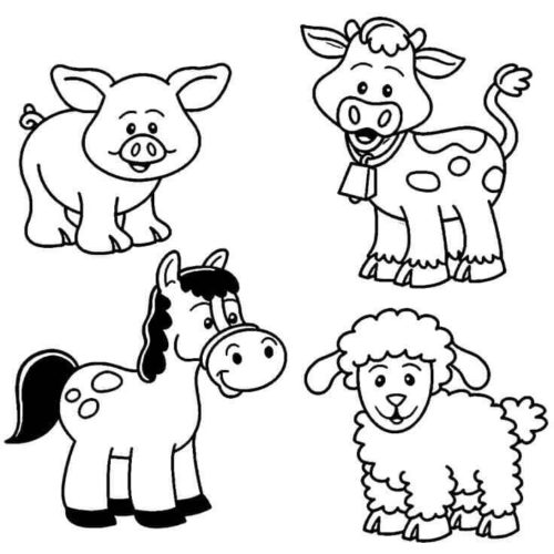 55 Farm Animal Coloring Book Pages 34