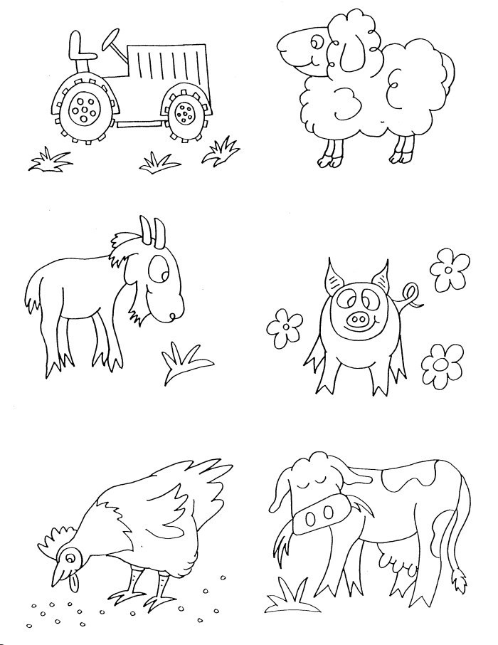 55 Farm Animal Coloring Book Pages 36