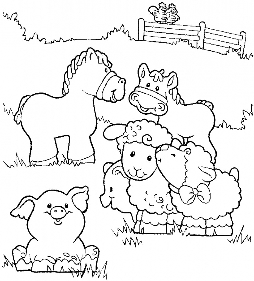 55 Farm Animal Coloring Book Pages 4