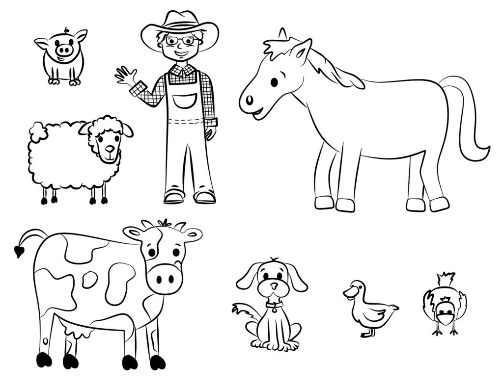 55 Farm Animal Coloring Book Pages 40