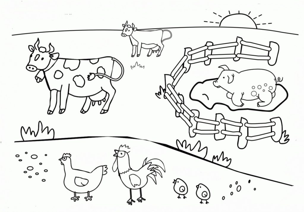 55 Farm Animal Coloring Book Pages 54