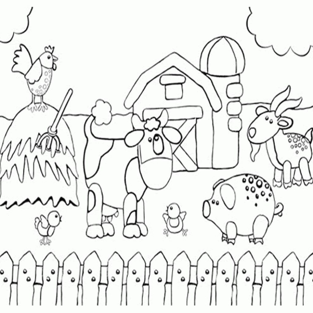 55 Farm Animal Coloring Book Pages 59