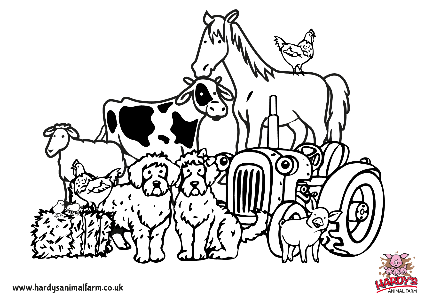 55 Farm Animal Coloring Book Pages 9