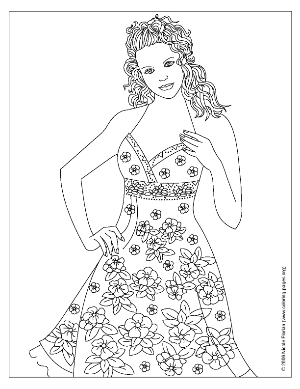 55 Fashion Coloring Book 16