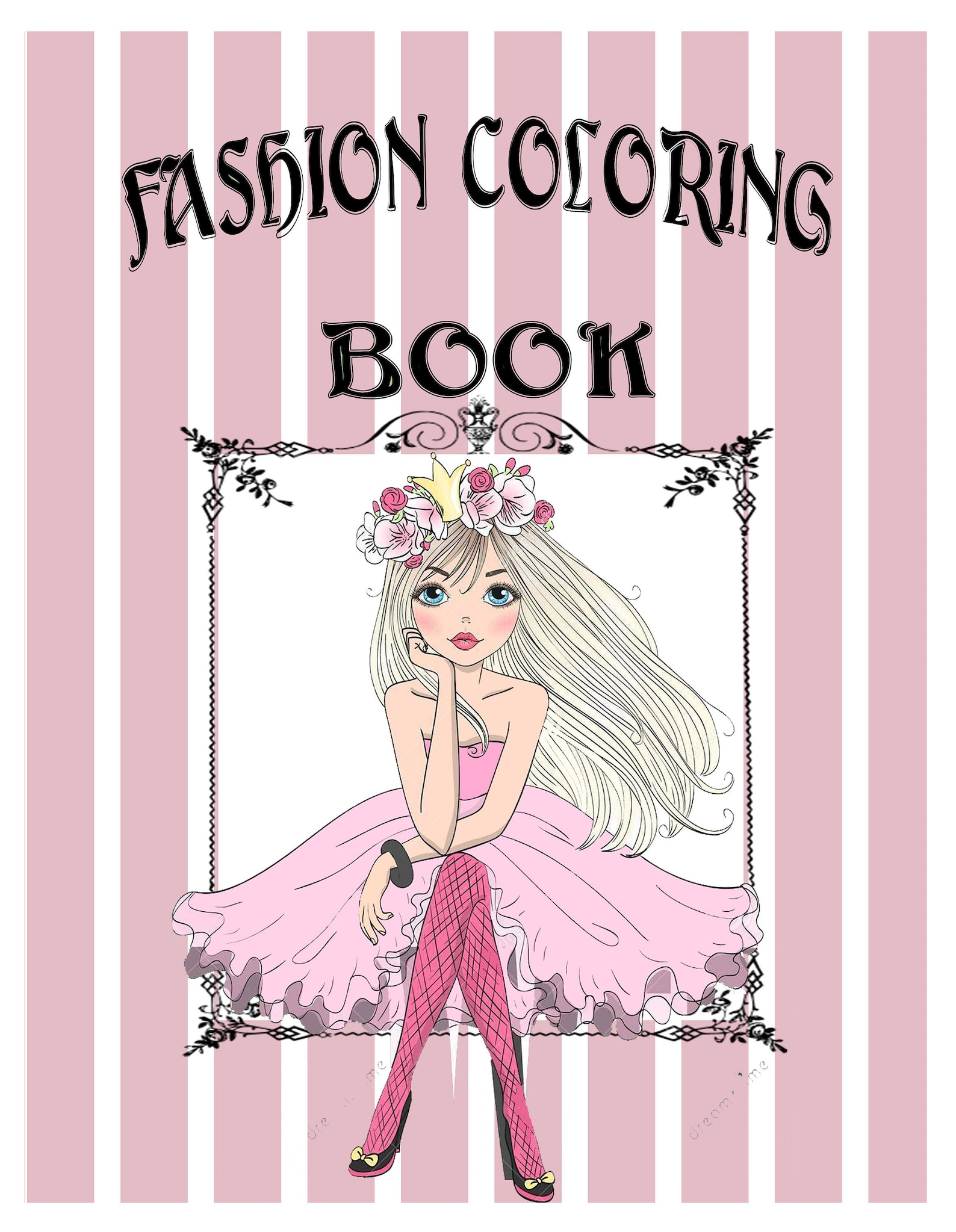 55 Fashion Coloring Book 18