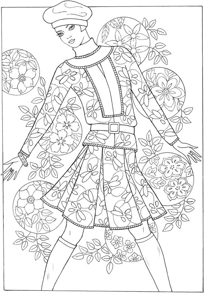 55 Fashion Coloring Book 2